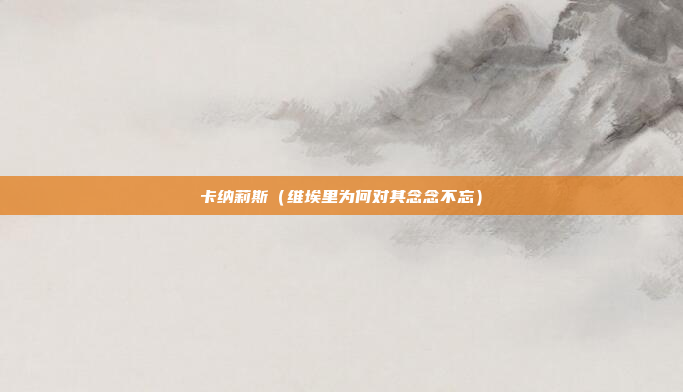 卡纳莉斯（维埃里为何对其念念不忘）