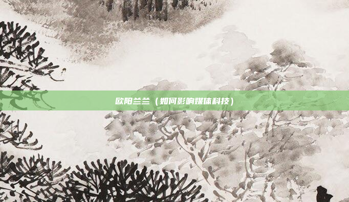 欧阳兰兰（如何影响媒体科技）