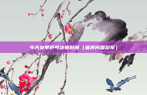 今天女单乒乓决赛时间（谁将问鼎冠军）