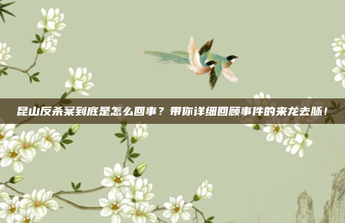 昆山反杀案到底是怎么回事？带你详细回顾事件的来龙去脉！