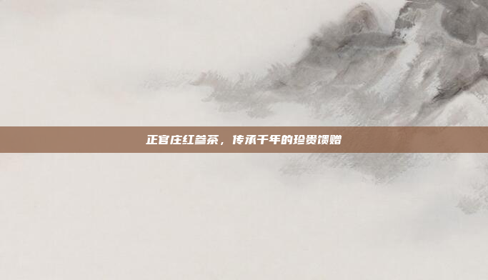 正官庄红参茶，传承千年的珍贵馈赠