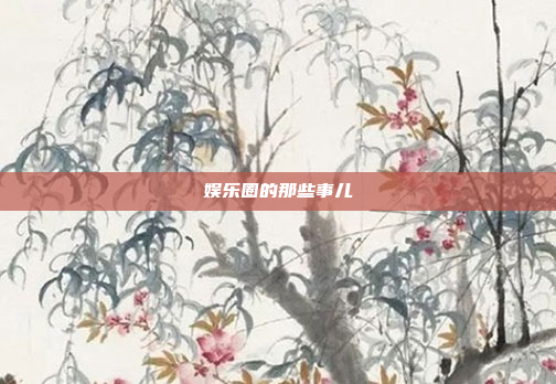 娱乐圈的那些事儿
