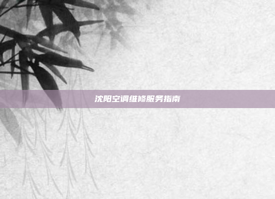 沈阳空调维修服务指南