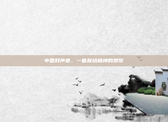 中国好声音，一首献给杨坤的赞歌