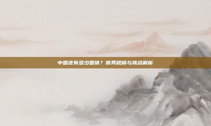 中国还有多少国债？债务规模与挑战解析