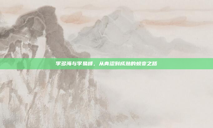 李多海与李易峰，从青涩到成熟的蜕变之路