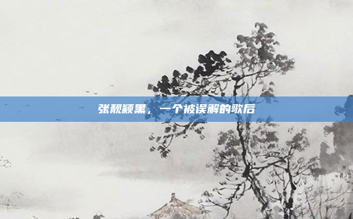 张靓颖黑，一个被误解的歌后