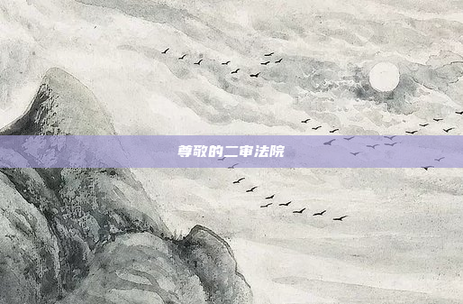 尊敬的二审法院
