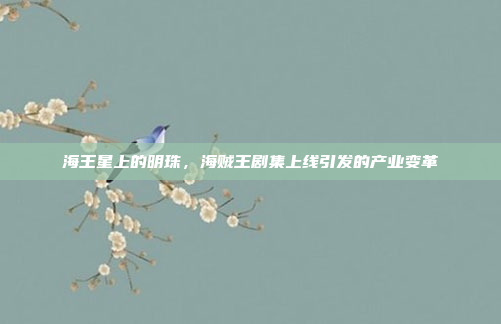 海王星上的明珠，海贼王剧集上线引发的产业变革