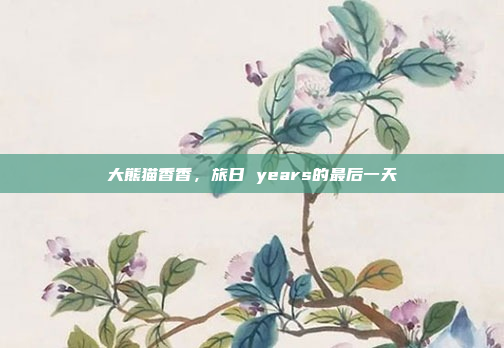 大熊猫香香，旅日 years的最后一天