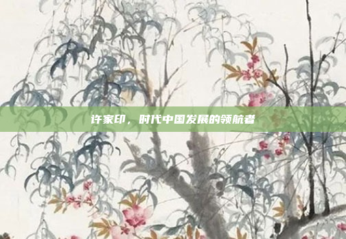 许家印，时代中国发展的领航者