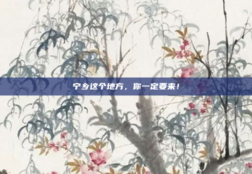 宁乡这个地方，你一定要来！