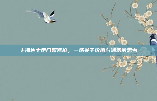 上海迪士尼门票涨价,一场关于价值与消费的思考