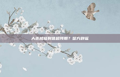 大连核辐射值超预期？警方辟谣