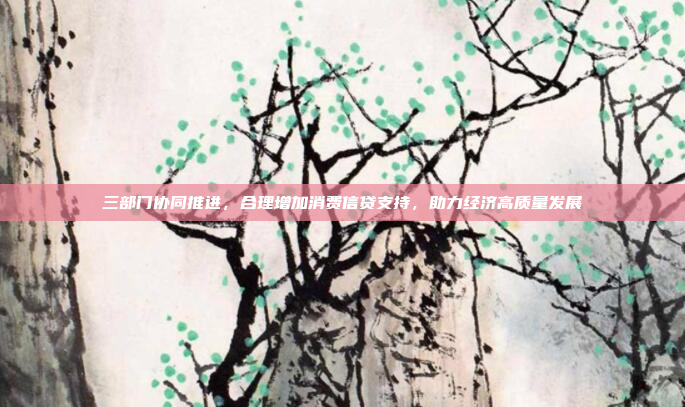 三部门协同推进，合理增加消费信贷支持，助力经济高质量发展