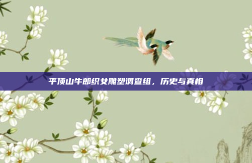 平顶山牛郎织女雕塑调查组，历史与真相