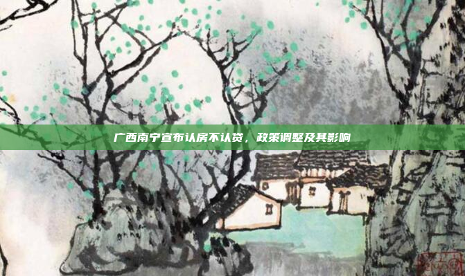广西南宁宣布认房不认贷，政策调整及其影响
