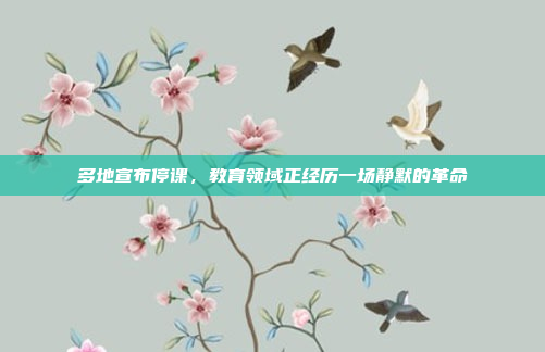 多地宣布停课，教育领域正经历一场静默的革命