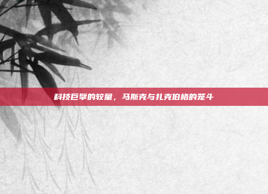 科技巨擘的较量，马斯克与扎克伯格的笼斗