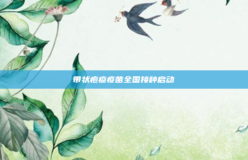 带状疱疹疫苗全国接种启动