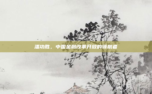潘功胜，中国金融改革开放的领航者