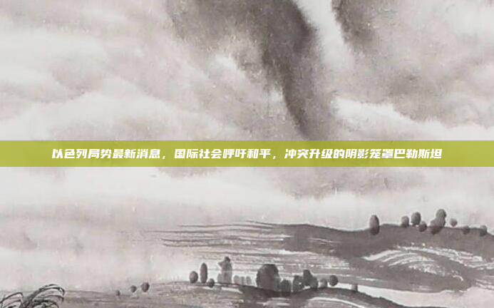 以色列局势最新消息，国际社会呼吁和平，冲突升级的阴影笼罩巴勒斯坦