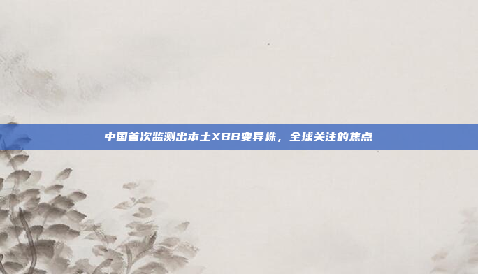 中国首次监测出本土XBB变异株，全球关注的焦点