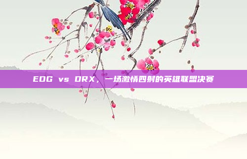 EDG vs DRX，一场激情四射的英雄联盟决赛