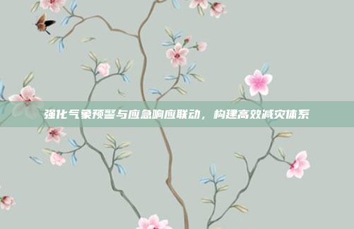 强化气象预警与应急响应联动，构建高效减灾体系