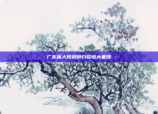 广东省人民政府约谈恒大集团