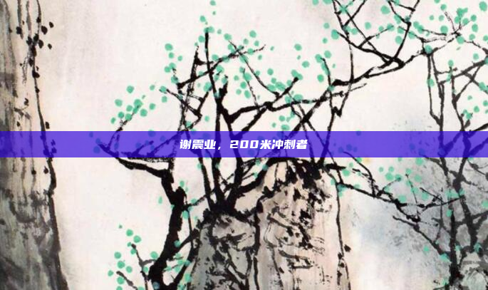 谢震业,200米冲刺者