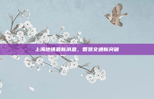 上海地铁最新消息,智慧交通新突破