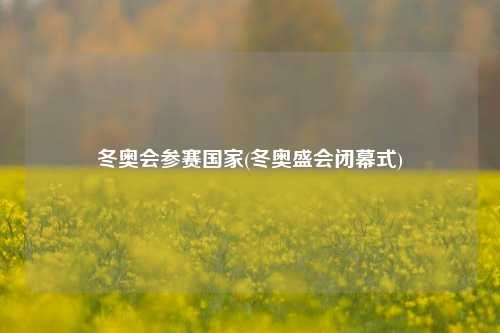 冬奥会参赛国家(冬奥盛会闭幕式)