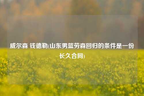 威尔森 钱德勒(山东男篮劳森回归的条件是一份长久合同)