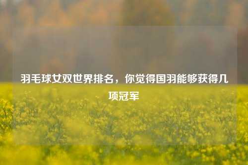 羽毛球女双世界排名，你觉得国羽能够获得几项冠军
