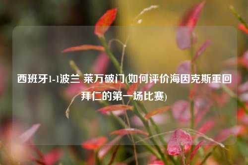 西班牙1-1波兰 莱万破门(如何评价海因克斯重回拜仁的第一场比赛)