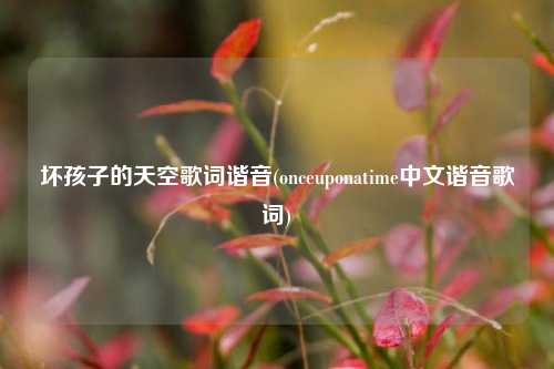 坏孩子的天空歌词谐音(onceuponatime中文谐音歌词)