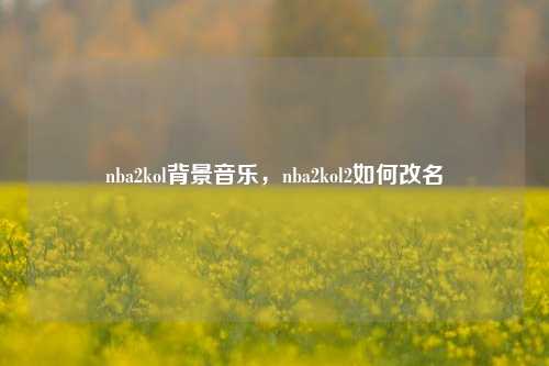 nba2kol背景音乐，nba2kol2如何改名