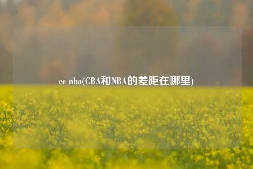cc nba(CBA和NBA的差距在哪里)