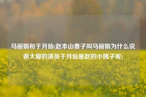 马丽娟和于月仙(赵本山妻子叫马丽娟为什么说谢大脚的演员于月仙是赵的小姨子呢)