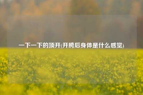 一下一下的顶开(开胯后身体是什么感觉)