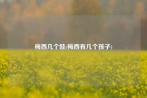 梅西几个娃(梅西有几个孩子)