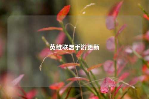 英雄联盟手游更新